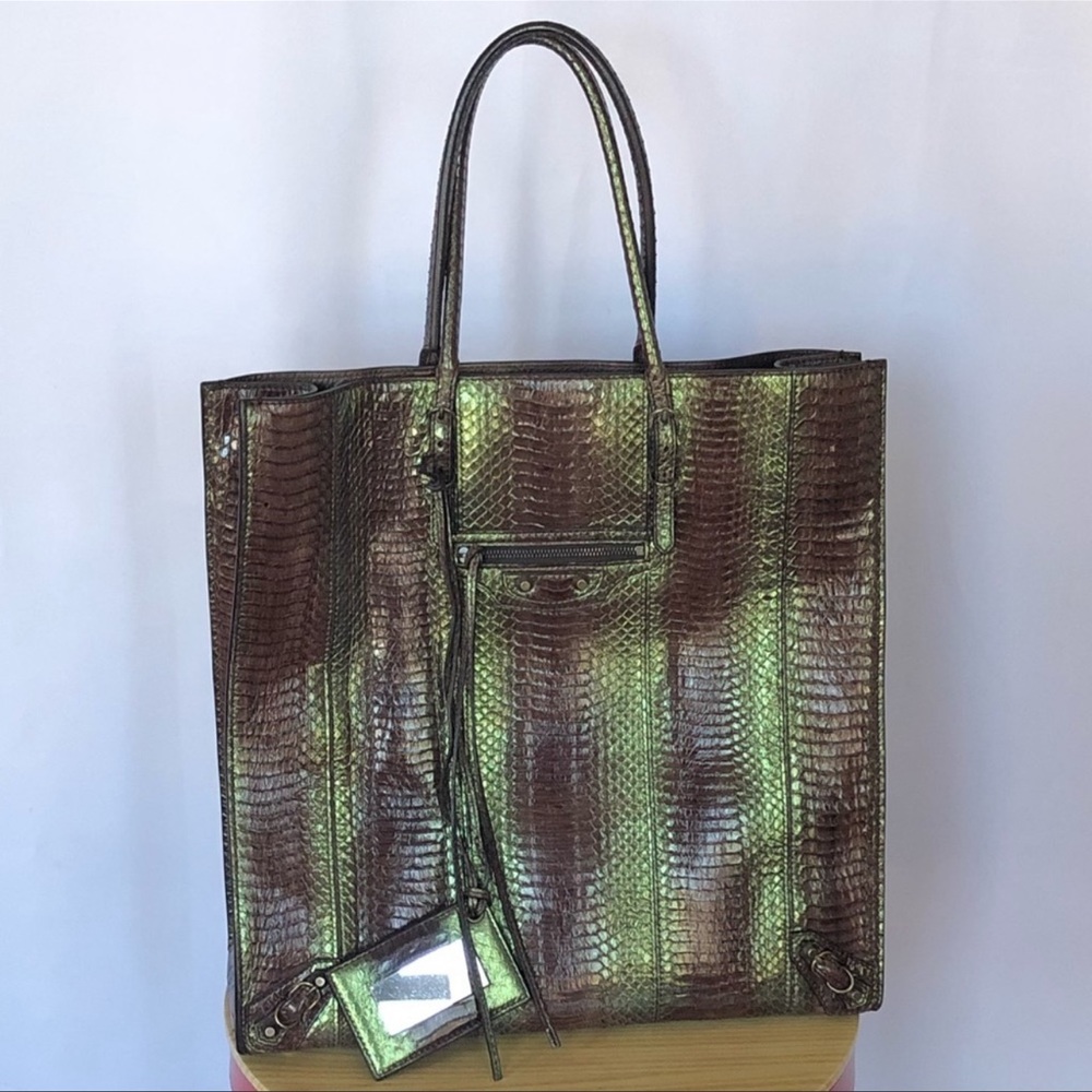 Balenciaga Authentic Python Leather Tote - image 1